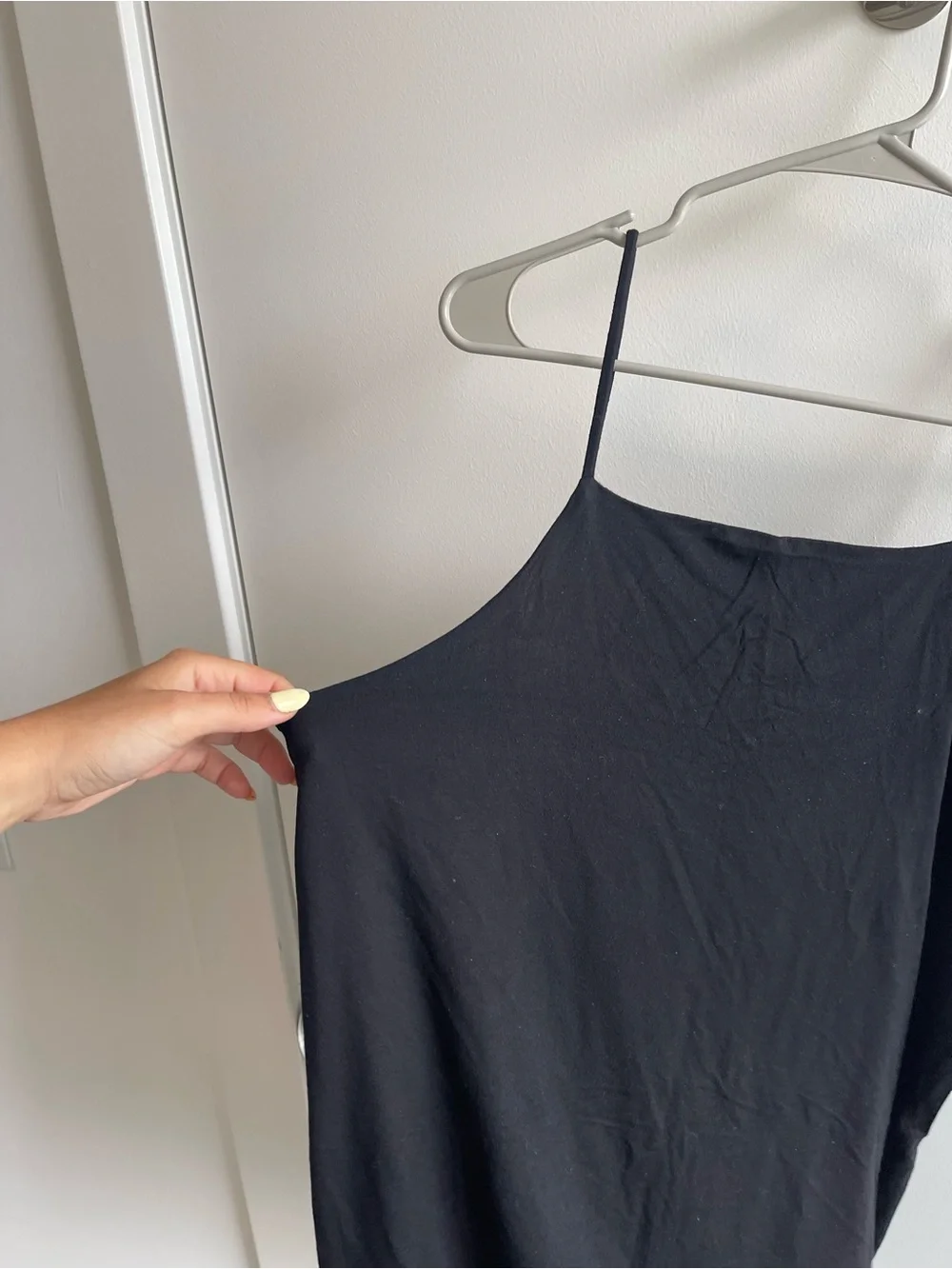 J Crew Soft  Black Spaghetti Strap Women's Tank Top